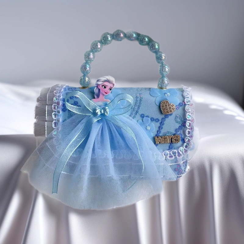 2024 nuevo bolso de hombro de hielo y nieve para niños de moda princesita salvaje fuera de la tendencia Aisha bolso de mensajero portátil lote