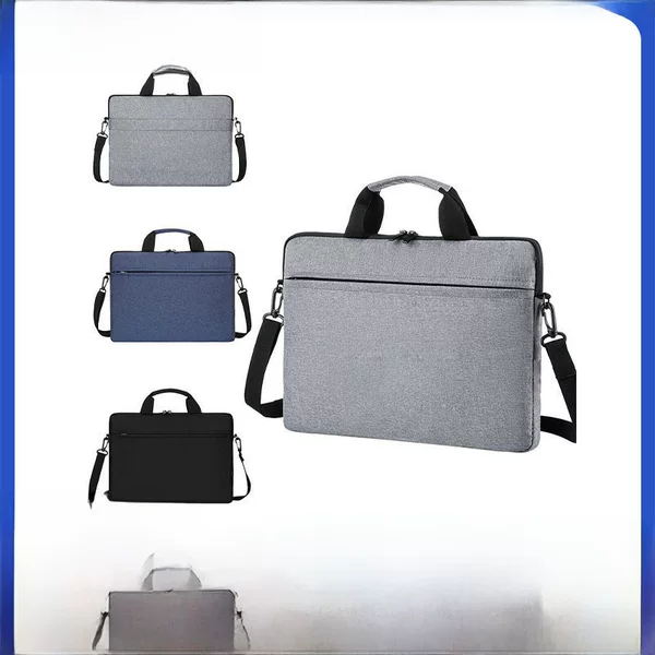 Cross-Border New Model Thin Laptop Bag with Customizable Logo, Lightweight Inner Sleeve, Business Shoulder Crossbody Bag
