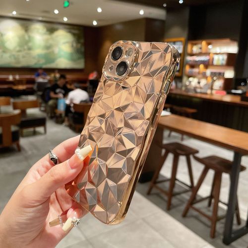 Ins diamond plating for iPhone 15 phone cases, high-end and niche, suitable for 12 PRO, 14 Pro Max, and Apple 13.