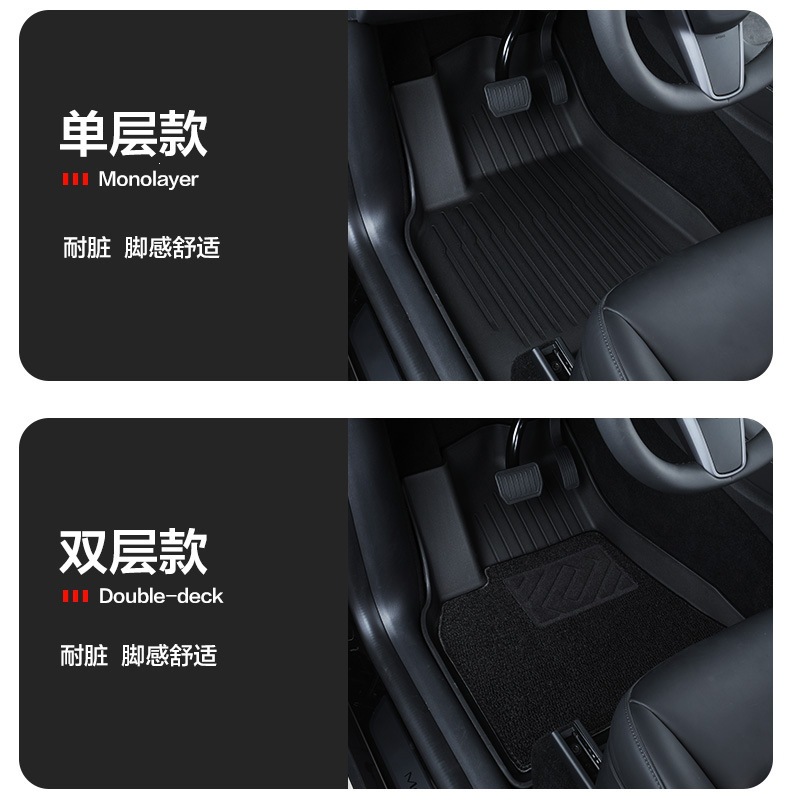 Suitable for Model Yl Floor Mats, Car Floor Mats, Model Y Trunk Mat, High-Quality Model-Yl Accessories