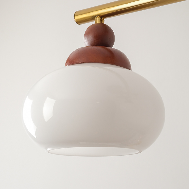 Lámpara de ventilador de sala de estar de estilo medieval, hogar retro, grano de madera de nuez, nuevo dormitorio, ventilador eléctrico, candelabro, lámpara de ventilador de restaurante