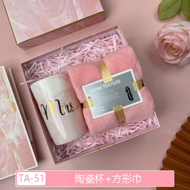 実用的な小さな記念品、オープニングギフト、女性従業員への会社ギフト、顧客カップ、クリエイティブなタオルギフトボックスセット|undefined