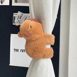 Cute Kapibara Plush Curtain Straps to Fix a Pair of Decorative Cartoon Dolls for Bedroom and Living Room Creative Ornaments