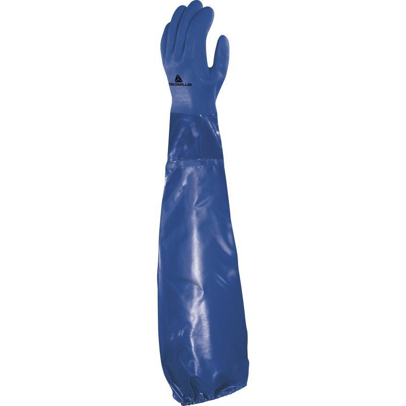 Delta 201766 cubierto de PVC forrado de algodón 62 cm guantes de trabajo resistentes a ácidos y álcalis