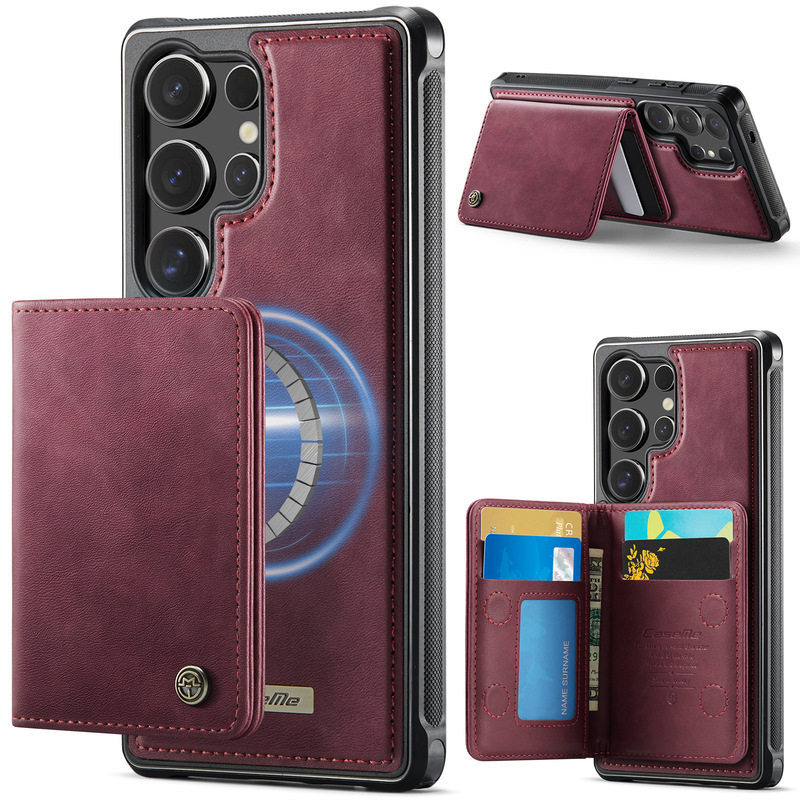 Samsung S26Ultra Mobile Phone Case Magsafe Magnetic Card Holder Galaxy S24Plus Protective Case Card Insert S23