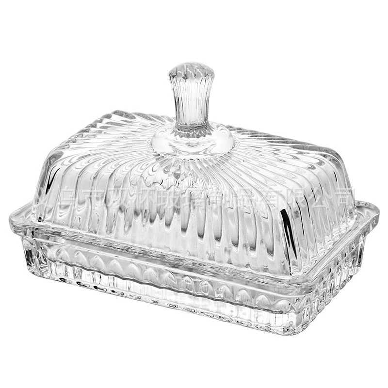 Transparent rectangular glass storage system, oil