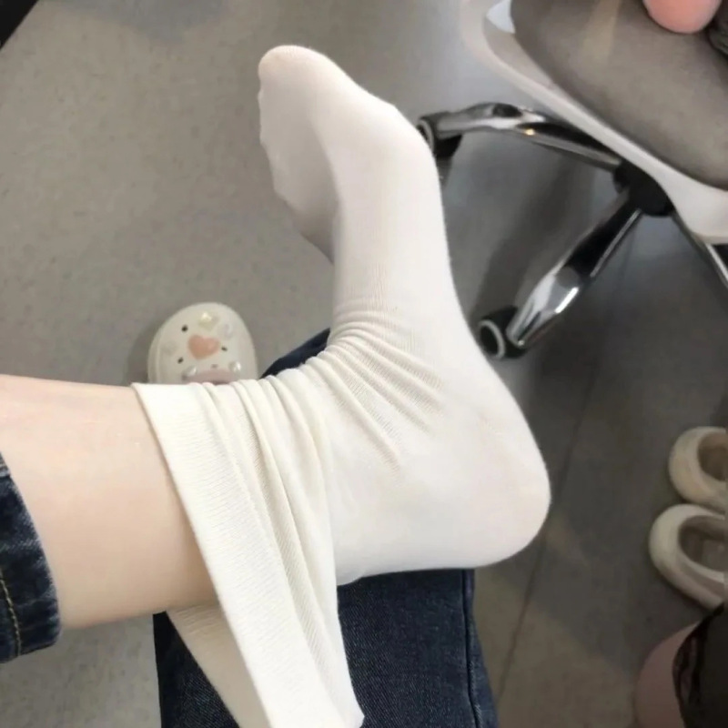 【0.01到手三双】春上新袜子女款纯棉纱线无骨月子袜款搭配小皮鞋|undefined