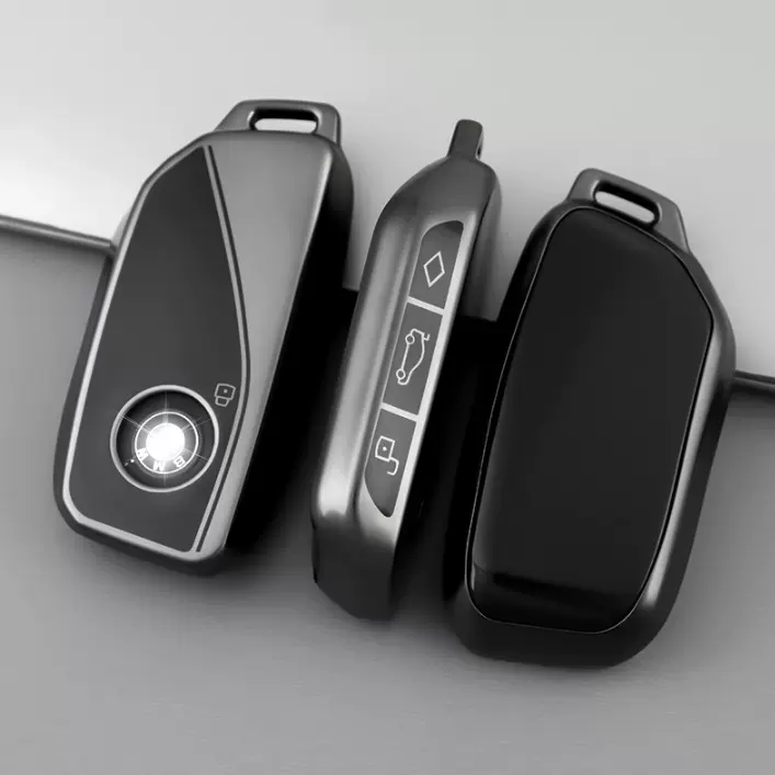 新款钛金灰车钥匙套适用2023款宝马i7钥匙包X7新款7系XM车钥匙套