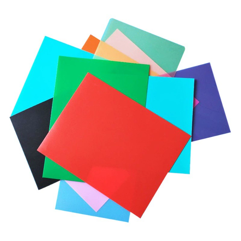 Цветной полипропиленовый пластиковый лист шлифовальный полипропиленовый Цветной глянцевый матовый пластиковый лист канцелярские принадлежности Подарочная коробка бирка цветной лист