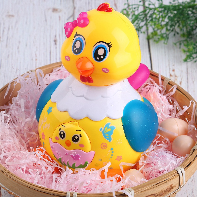 Gallina de Juguete Eléctrica Ponedora de Huevos para Niños, Plástico, Eléctrico
