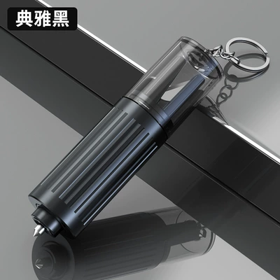 [Net Red Explosions] Car Window Breaker Seat Belt Cutting Knife Two-in-One Car Escape Hammer Emergency Tool Hammer (Qəza çəkici) - two-in-one-car-safety-hammer-elegant-black
