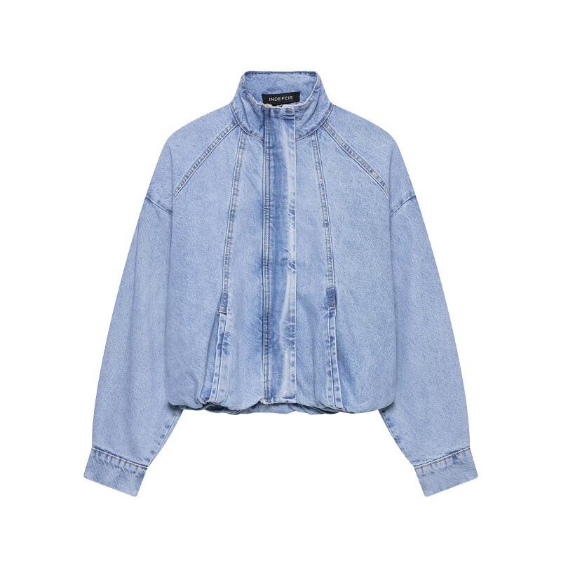 Unizera Women's Clothing 2026 Summer New Fashion Stand-Up Collar Denim Bomber Jacket for Women 0108030 Unizera Women's Clothing 2026 Summer New Fashion Stand-Up Collar Denim Bomber Jacket for Women 0108030