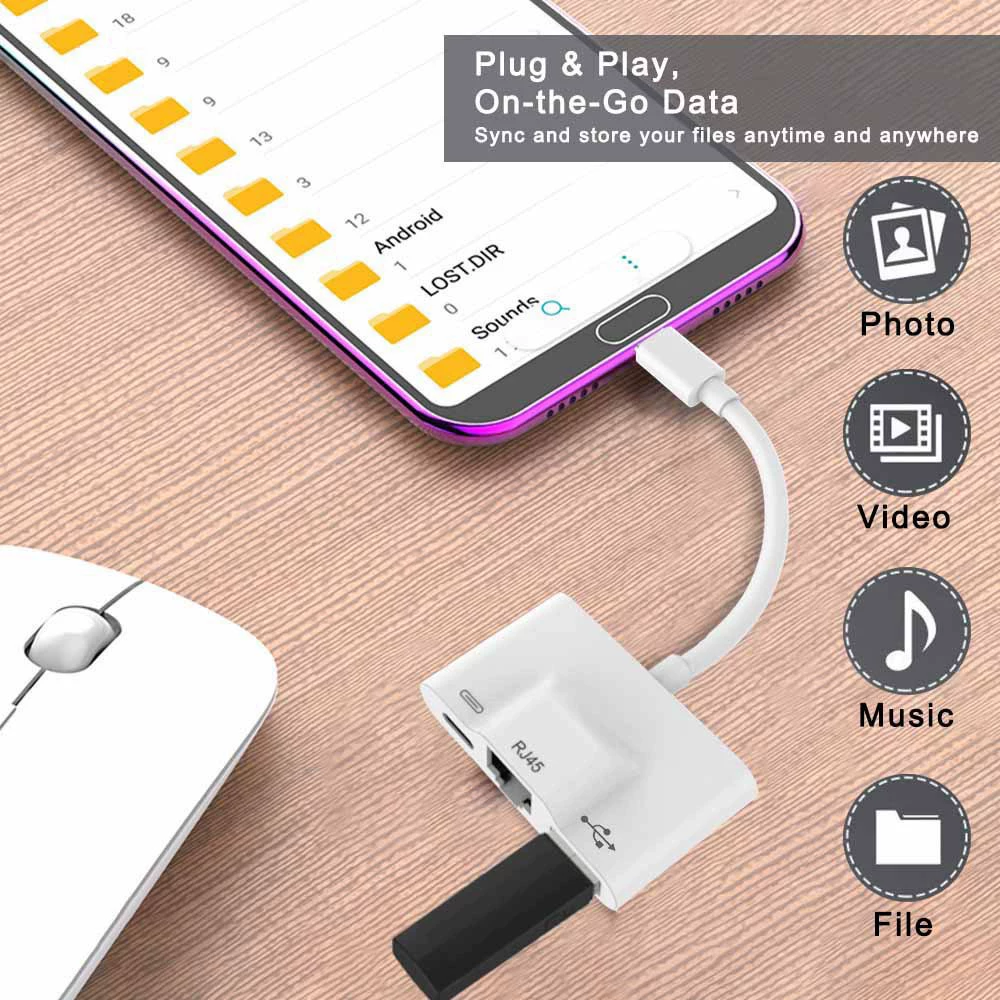 Подходит для Type-C до RJ45 100M. карта, переходник сетевой кабель с USB интерфейсом