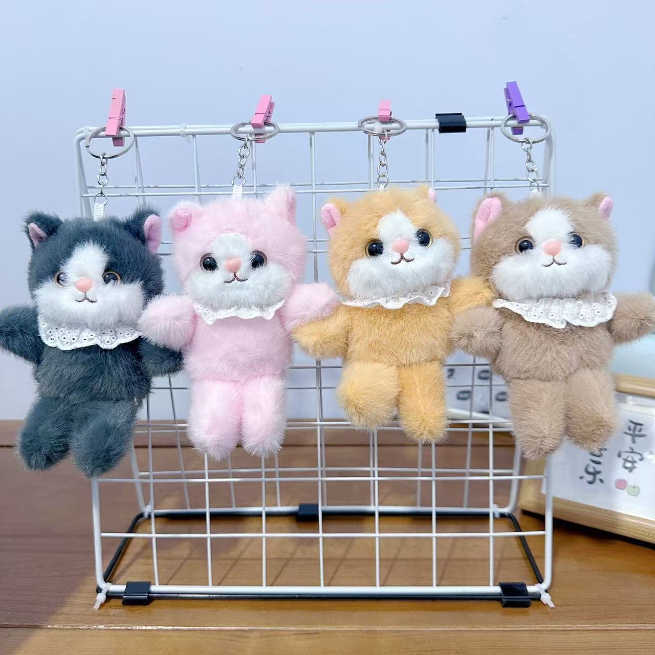 Cuatro pulgadas muñeca de peluche pequeño colgante muñeca llavero muñeca mochila colgante juguete de peluche regalo