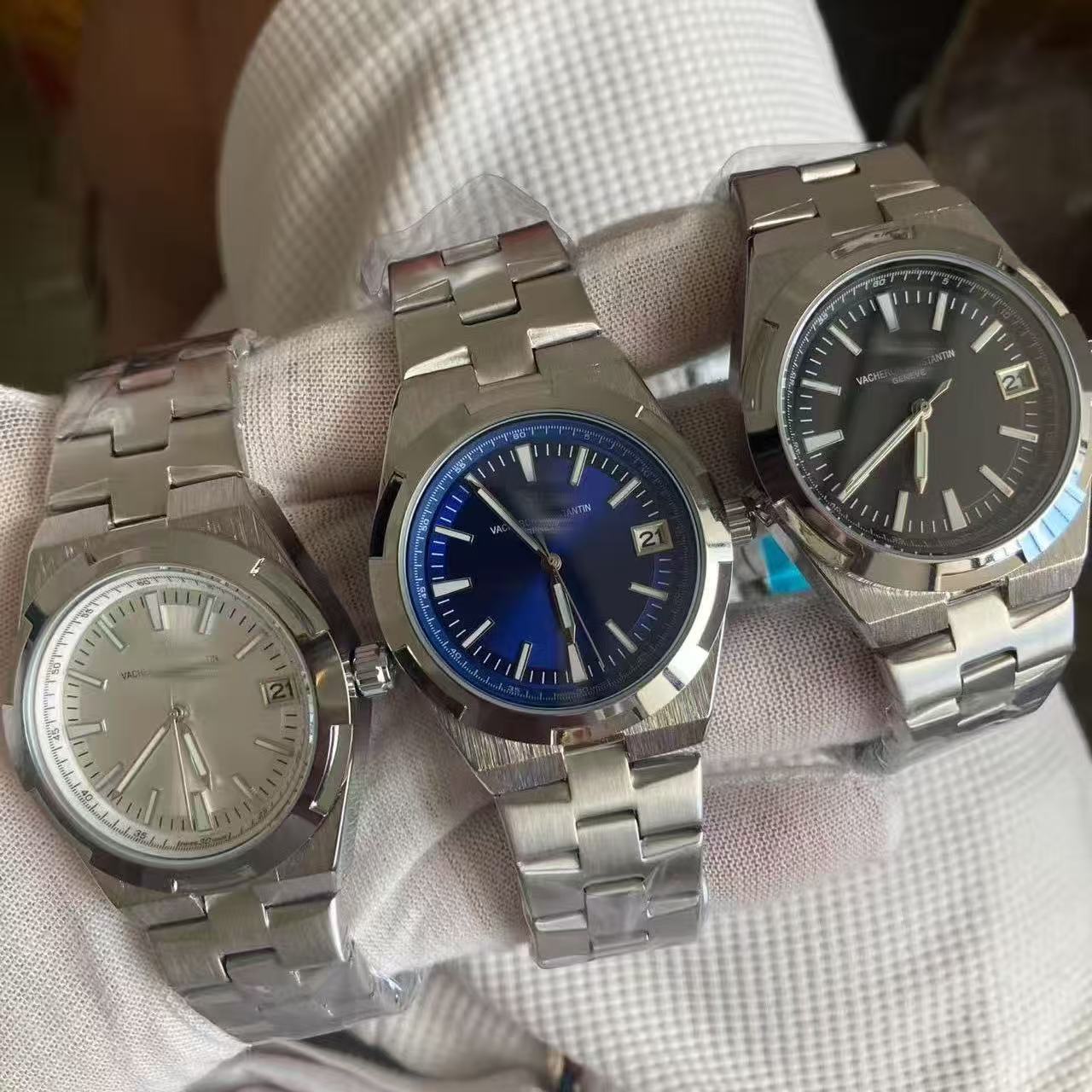 Foreign Trade Wholesale Jiangjia Zongheng Four Seas Business Casual Men's Steel Band Quartz Watch Calendar Butterfly Buckle Watch