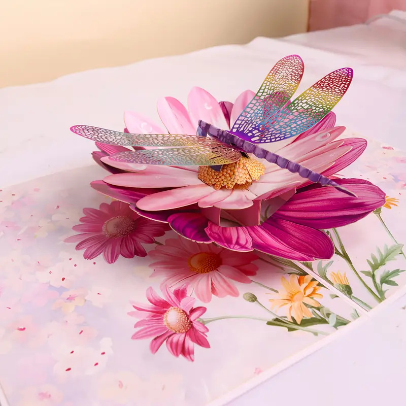 3D estereoscópico abeja panal tarjeta de felicitación de cumpleaños creativa con sobre regalo transfronterizo de alta calidad Navidad