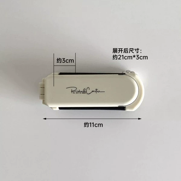 1 pack-simple off-white folding mirror comb
