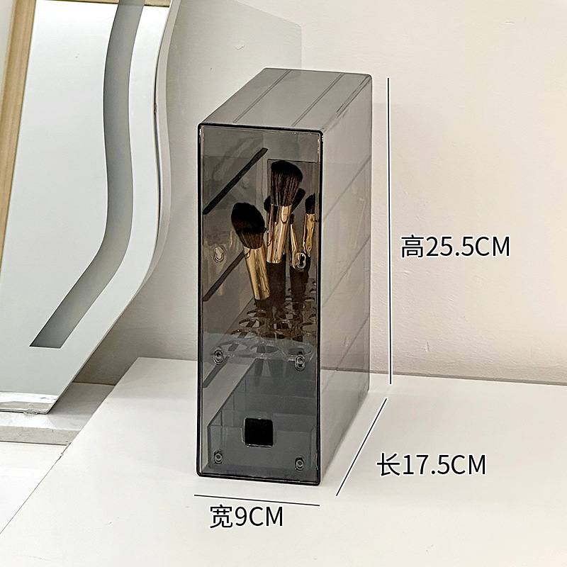 Brush, transparent storage box