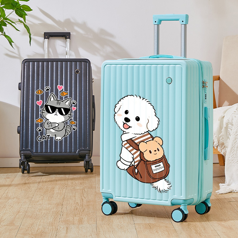 New cartoon luggage for women with high aesthetic appeal 24inch multifunctional zipper trolley case ultra-lightweight for men 20inch carry-on luggage New cartoon luggage for women with high aesthetic appeal 24inch multifunctional zipper trolley case ultra-lightweight for men 20inch carry-on luggage