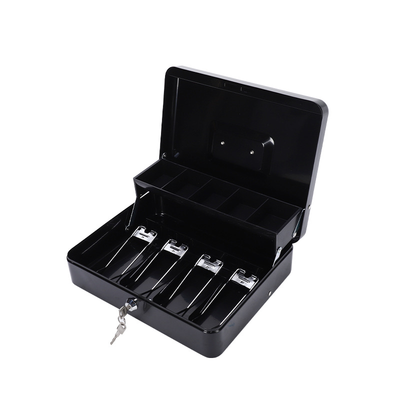 Caja registradora metálica con llave, ideal para tiendas, supermercados y centros comerciales. image 7