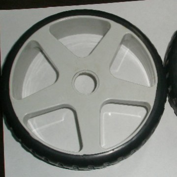 清洗机用塑料轮子 12*1.75 PVC割草机轮子 厂家销售实心轮