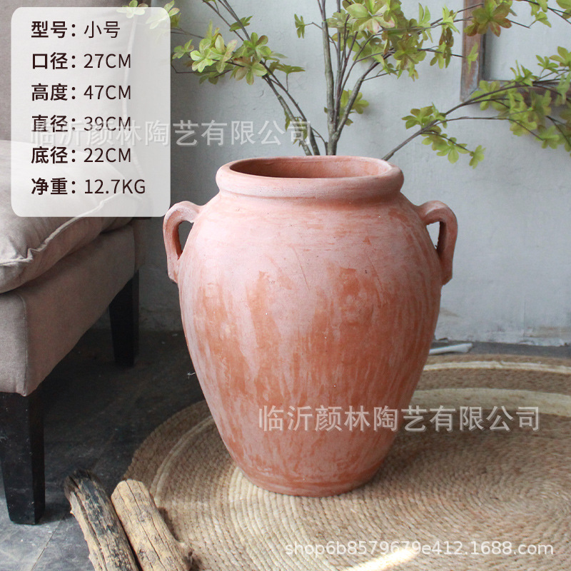 Gran vasija de cerámica americana gran vasija de cerámica paisajista gran vasija de cerámica gruesa gran vasija de cerámica roja gran vasija de cerámica gran patio