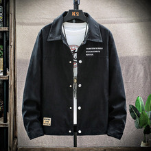 2025春秋季新款男士休闲翻领牛仔夹克韩版潮流户外工装纽扣装饰