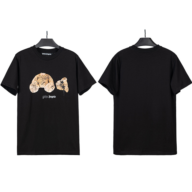PALM半袖の正しいバージョン パームエンジェルス ヘッドレスベア エンジェルス バタフライプリント Tシャツ テディベア 半袖|undefined