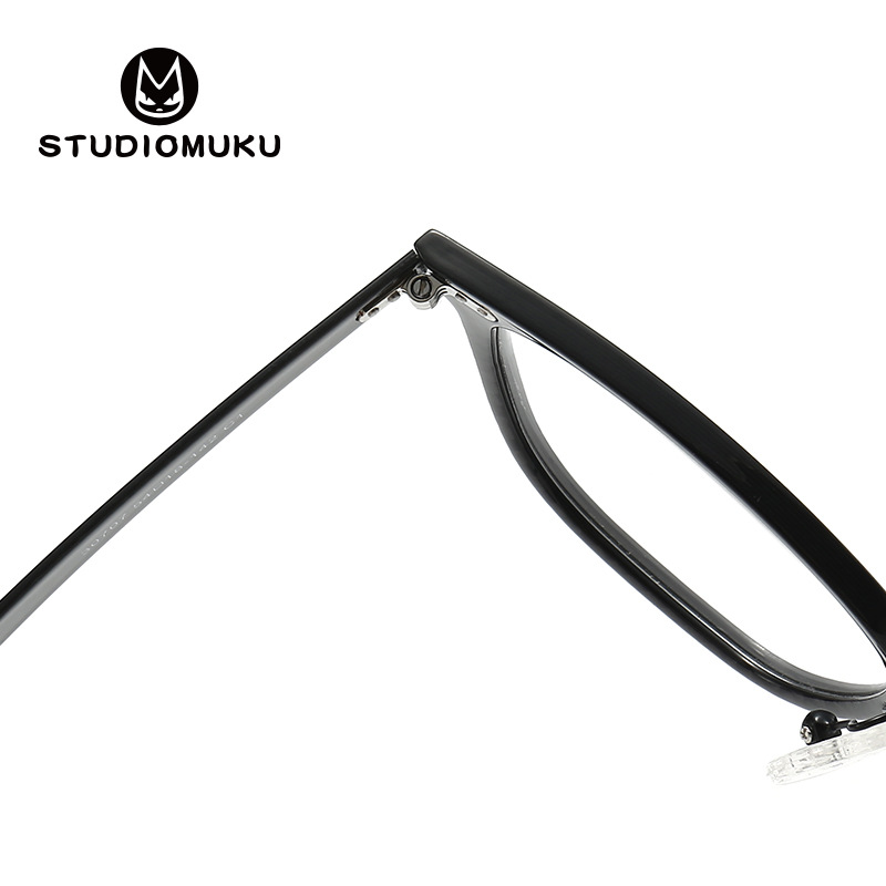 STUDIOMUKU madera fresca gafas de fibra de carbono doméstica miopía gafas marco ligero marco negro marco gafas marco