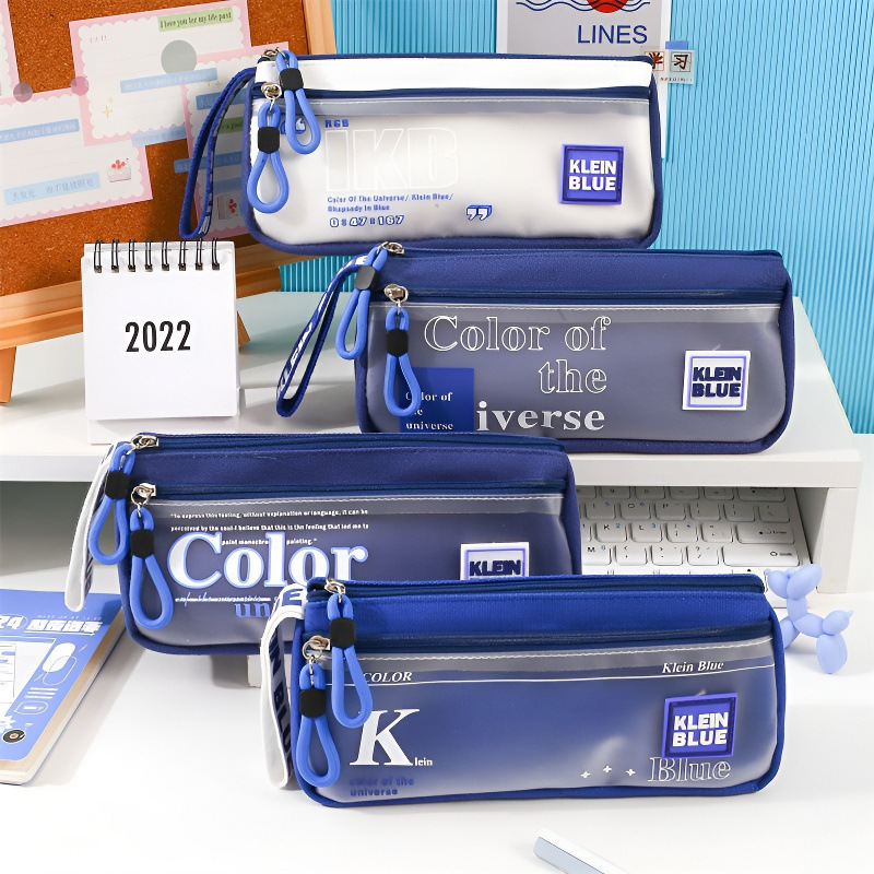 Bolsa de lápiz multifuncional estratificada bolsa de almacenamiento de papelería caja de lápiz de lona impermeable bolsa de lápiz para estudiantes de secundaria primaria bolsas de lápiz para hombres y mujeres