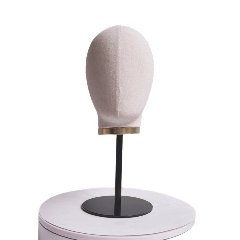 Black mannequin head, removable constructor, hat, stand