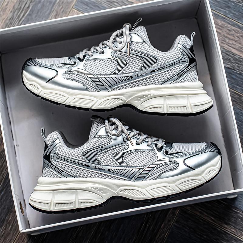Autumn and Winter Breathable Trendy Dad Shoes Men's Thick Sole Height Increasing Street Fashion Casual Shoes Comfortable Men's sneaker