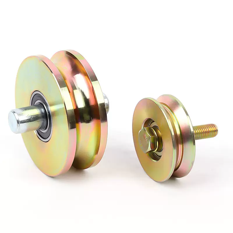 定制单轮加螺丝熟轮轨道轮V型U型Y型滑轮吊轨多种槽型平移轮定制