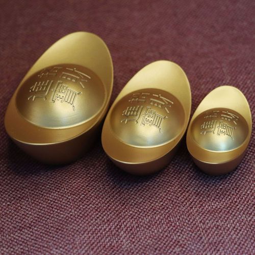 Solid Gold ingots, small and large solid pendants, fortune-bringing ingots, aquarium decorations, living room decorations, opening business gifts, moving house gifts