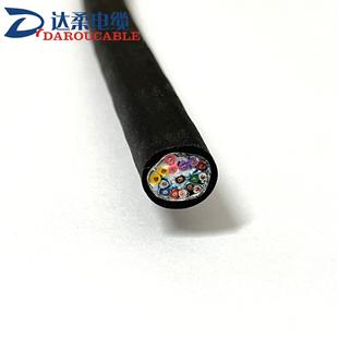 Cat5+3X2X0.2+2X0.3 Square Combination Drag Chain Cable Robot Encoder Suitable for Flexible Bending Resistance