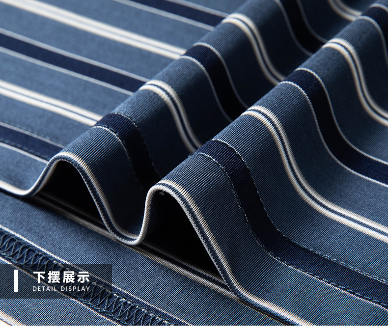 Áo polo nam cổ bẻ tay ngắn 100% lụa tơ tằm cao cấp — Màu xanh 23029 chi tiết 17