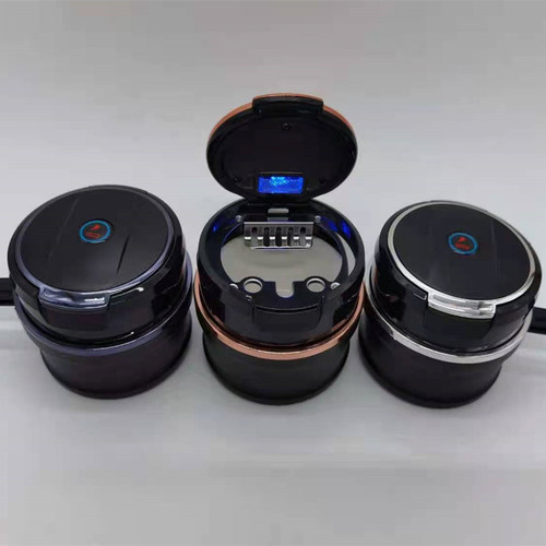 Car air vent hanging multi-functional creative personalized ashtray with cover water cup holder LED ashtray