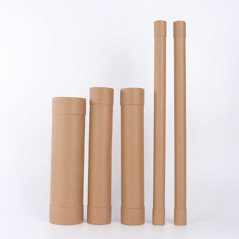 Tubo de Cartón para Envíos de Papel Kraft Personalizable e Imprimible