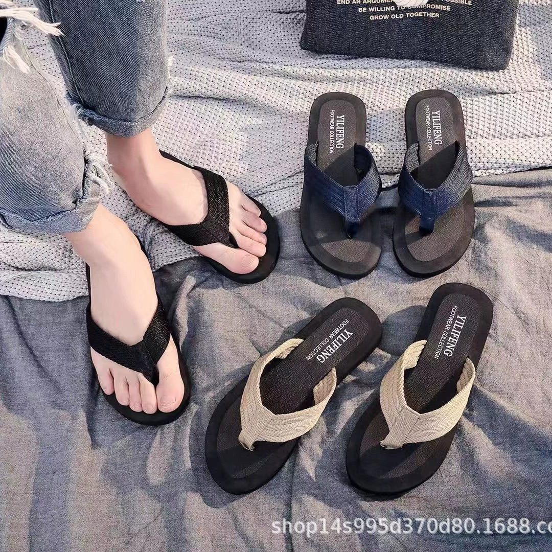 Шлепанцы, известные в Интернете, мужские летние модные Нескользящие с мягкой подошвой TikTok, отличительные износостойкие мужские сандалии, модная верхняя одежда, пляжная обувь