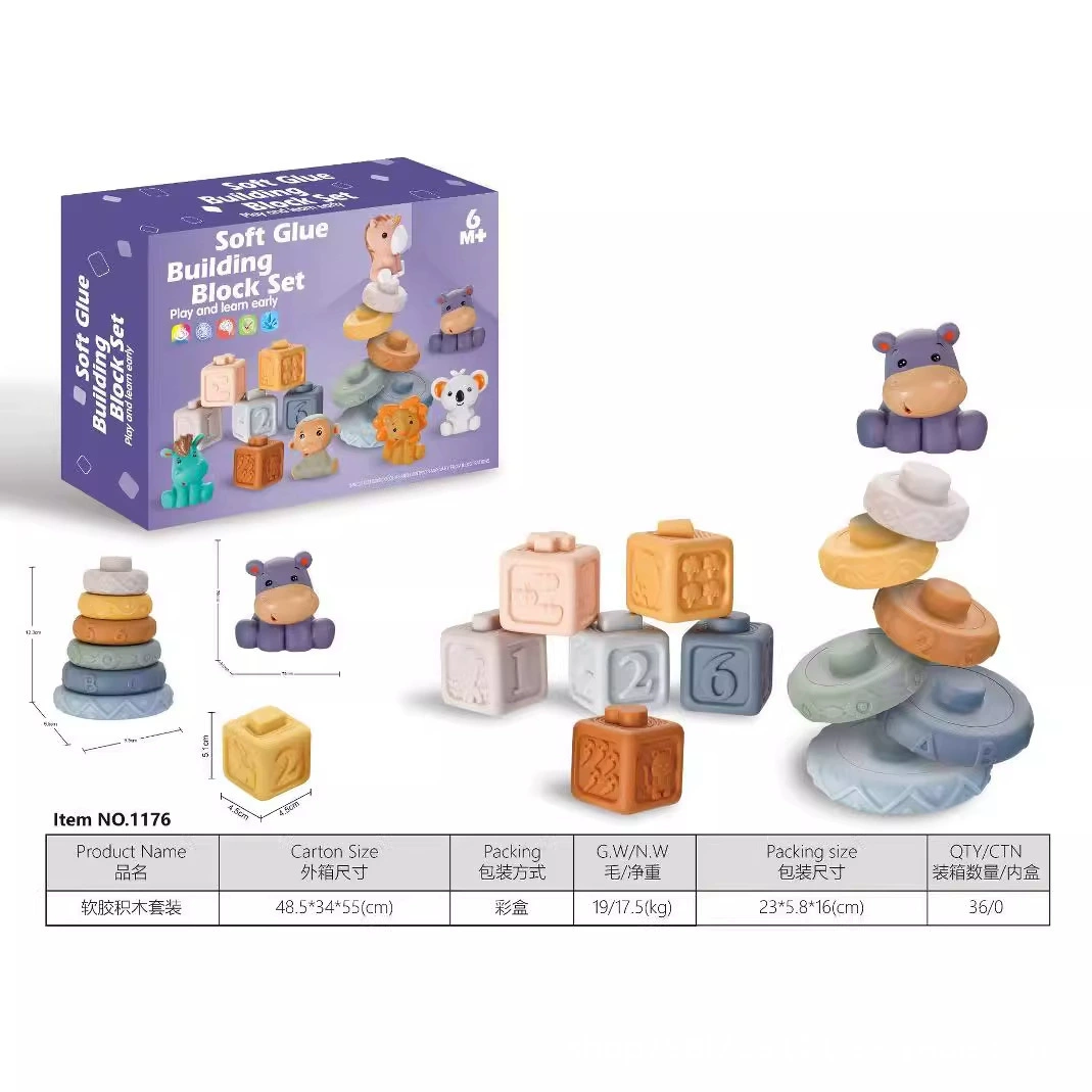 (Граница торговли), детская головоломка Jenga из мягкой резины для ванной, игрушка, слайм