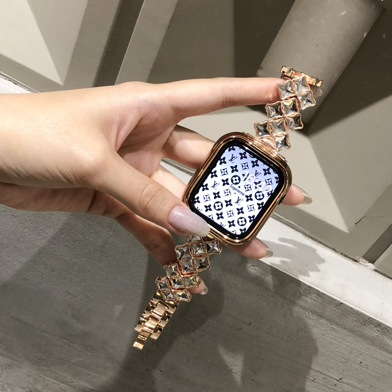 Suitable for AppleWatch8 Fashion Diamond Plazing Diamond Drilling…