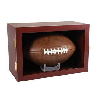 Rugby Display Cabinet Wall Mounted Acrylic Door Wooden Team Collection Souvenir Stand Signature Football Box Rack
