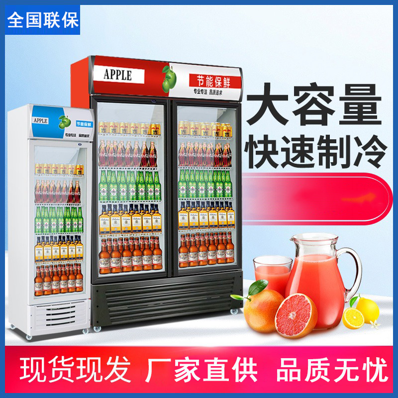 冷藏展示柜饮料柜立式冰箱保鲜柜双开门冷饮超市商用啤酒冰柜冷柜 机械及行业设备厂家批发实拍图