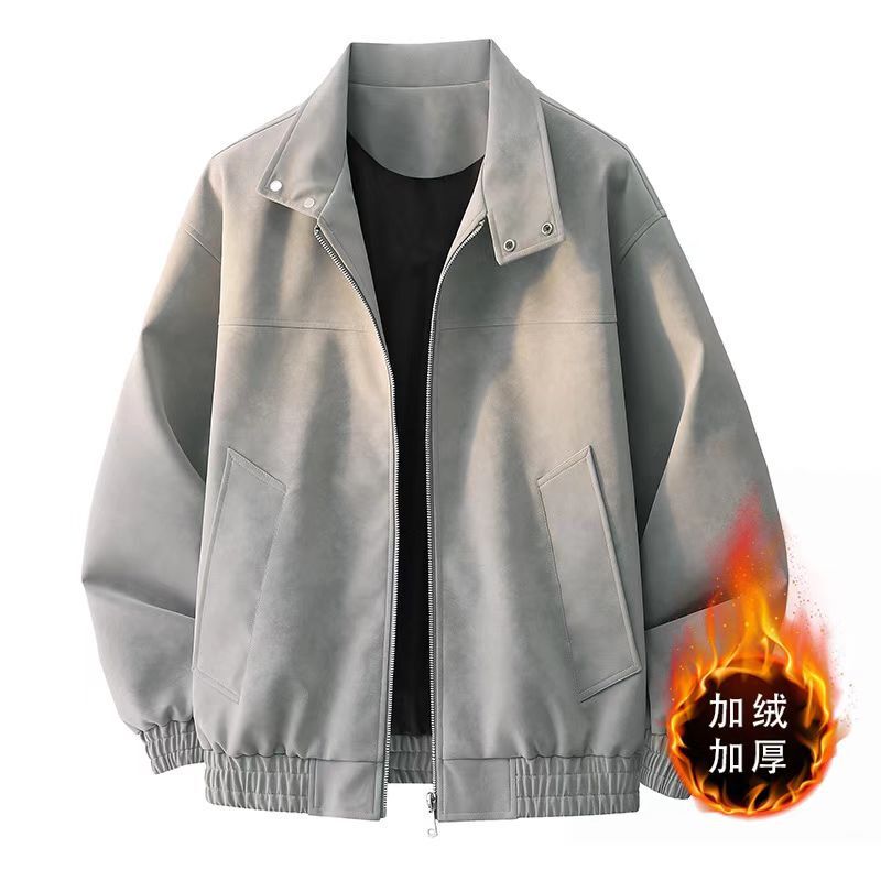 American Retro Tie-Dye Pu Leather Jacket for Men, Autumn Loose Trendy Brand, Stylish Couple Versatile Stand Collar Flight Jacket American Retro Tie-Dye Pu Leather Jacket for Men, Autumn Loose Trendy Brand, Stylish Couple Versatile Stand Collar Flight Jacket