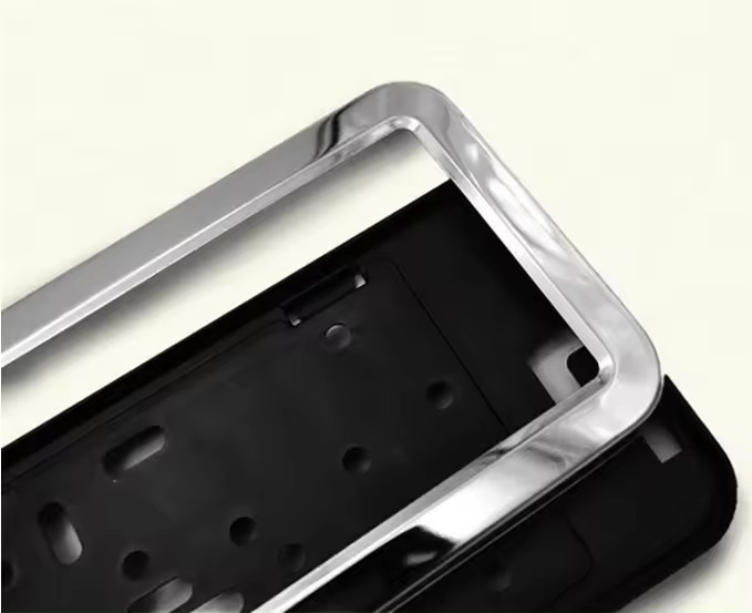 Cross-Border European Regulations Russia Ukraine Stainless Steel License Plate Frame Iron License Plate Frame European License Plate Frame Base Wholesale