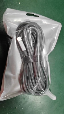 Cord Ni Mini Digital Display – Mobil şarj cihazları - gray-aluminum-alloy-pd-tape-chip-dc-head-wire-2m-18awg-national-standard-wire-gray