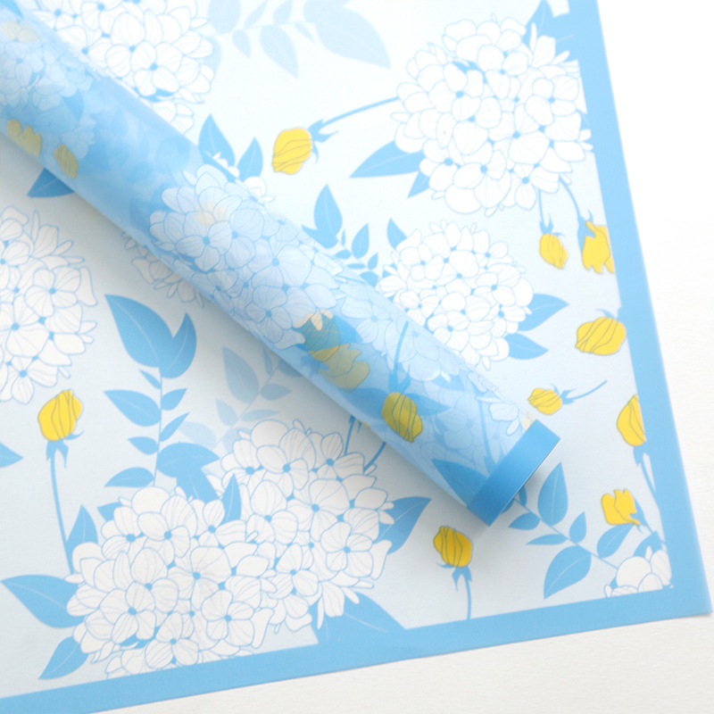 Huaxi hortenida bordes translúcidos papel de embalaje de flores comercio exterior transfronterizo ramo diy florista papel de embalaje de flores