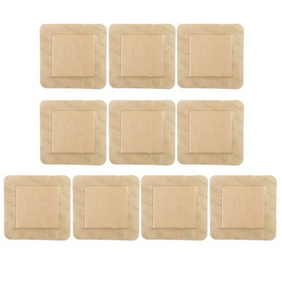 Silicone Foam Dressing 4 x 4 (2.5x 2.5 Pad) 10 Count泡沫敷料