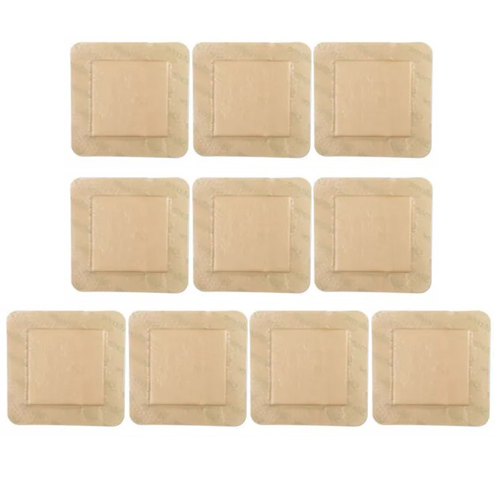 Silicone Foam Dressing 4 x 4 (2.5x 2.5 Pad) 10 Count泡沫敷料