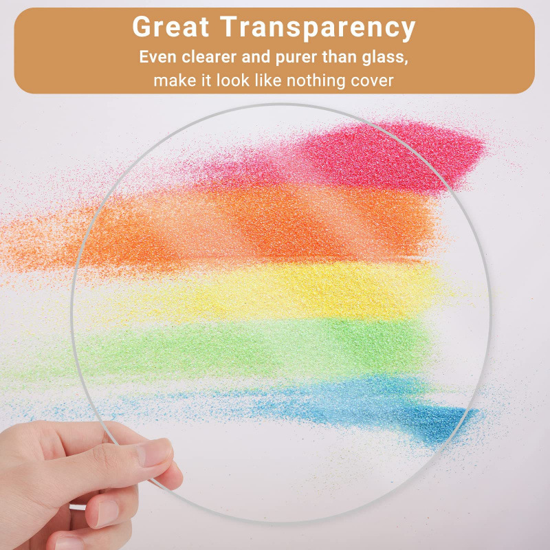 奶油胶透明亚克力圆片底座空白圆形有机玻璃透明亚 DIY